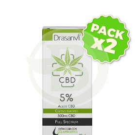 Pack 2x Aceite De Cbd 5% 10Ml Drasanvi
