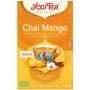Chá Yogi com 17 sachês de infusão de chá Chai Mango