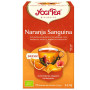 Sachês de infusão de chá Yogi com 17 sachês de laranja sanguínea