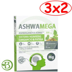 Pacote 3x2 Ashwamega 30 Comprimidos Dietmed