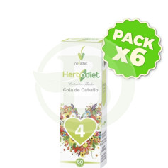 Pacote com 6 extratos de cavalinha 50ml. Novadiet