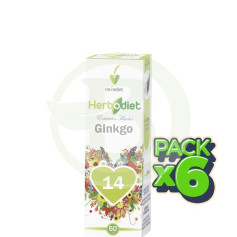 Pacote com 6 Extratos de Ginkgo Biloba 50ml. Novadiet