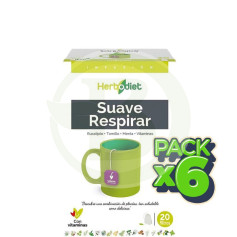Pacote com 6 Herbodiet Smooth Breathe 20 Filtros Nova Diet
