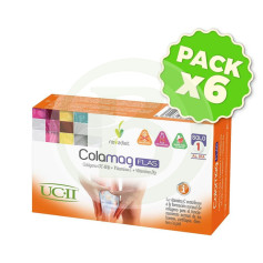 Pacote com 6 frascos de Colamag com 30 comprimidos Nova Diet