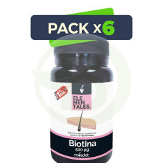 Pacote com 6 comprimidos de Biotina 500 mcg. 120 comprimidos Nova Diet