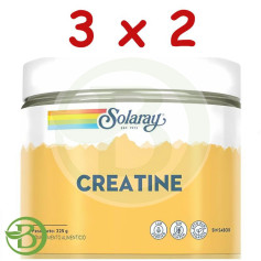 Pacote 3x2 Creatina em Pó sem Sabor 225G Solaray