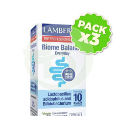 Pacote com 3x Biome Balance Everyday (Diário) 60 Cápsulas Lamberts