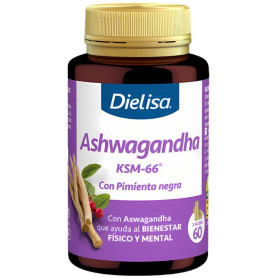 Ashwagandha com Pimenta-do-Reino 60 Cápsulas Dielisa