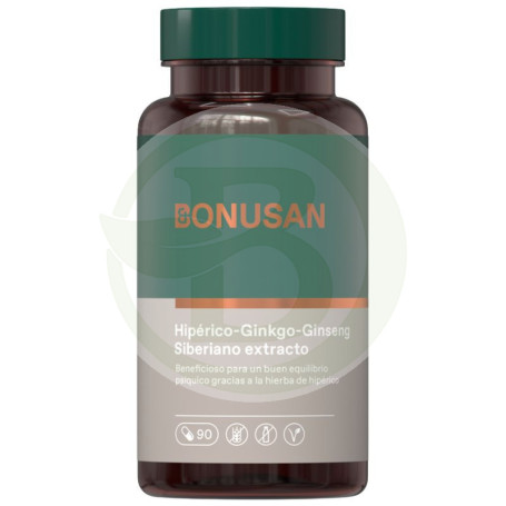 St. John's Wort-Ginkgo-Ginseng 90 Bonusan Vegetable Capsules