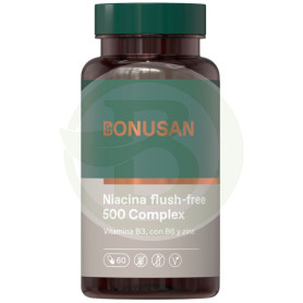 Niacina Flush-Free 500Mg. 60 cápsulas vegetais Bonusan