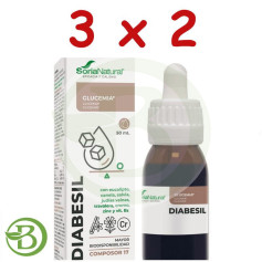 Pack 3x2 Composor 17 Diabesil 50ml Soria Natural