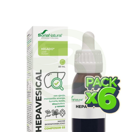 Pack 6x Composor 03 Hepavesical 50Ml Soria Natural
