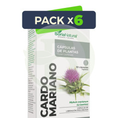 Pacote com 6 Cápsulas de Cardo Mariano 30 Cápsulas Soria Natural
