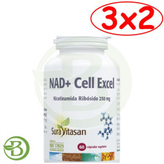 Pacote 3x2 Nad+ Cell Excel 60 Cápsulas Sura Vitasan