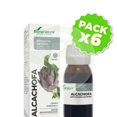 Pacote com 6 extratos de alcachofra 50 ml Soria Natural