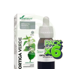 Pacote com 6 Extratos de Urtiga Verde 50ml Soria Natural