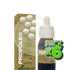 Pacote com 6 Extratos Hidroalcoólicos de Própolis 50ml Soria Natural