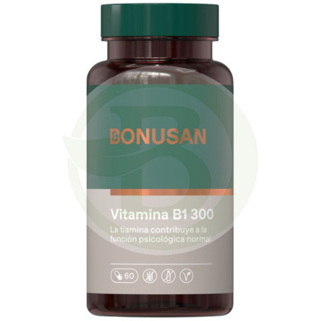 Vitamina B1 (Tiamina Hcl) 300Mg. 60 cápsulas Bonusan