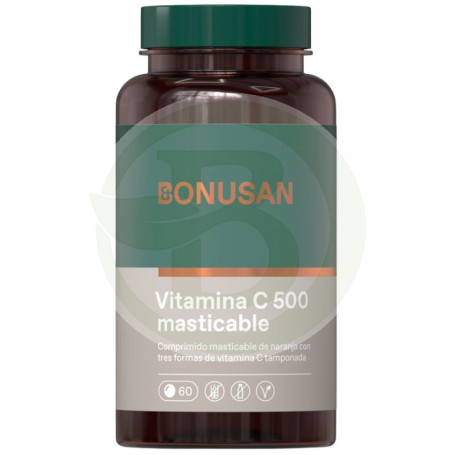 Vitamina C-500 60 comprimidos mastigáveis Bonusan