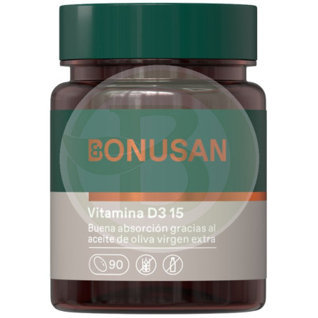 Vitamina D3 15Mcg / 600IU 90 cápsulas Bonusan