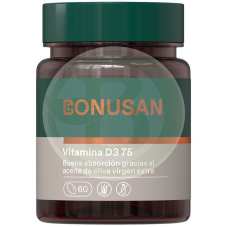 Vitamina D3 75Mcg / 3000IU 60 cápsulas Bonusan
