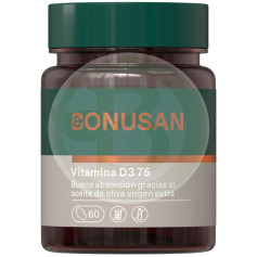 Vitamina D3 75Mcg / 3000IU 60 cápsulas Bonusan