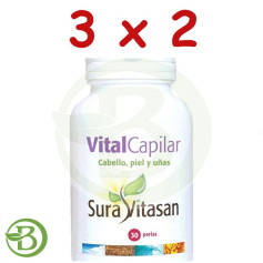 Pacote 3x2 Vitalcapilar 30 Pérolas Sura Vitasan