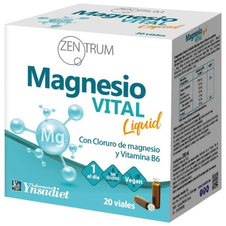 Zentrum Magnésio Vital Líquido 20 Frascos Ynsadiet