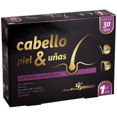 Hair, Skin and Nails Beautyline 30 Cápsulas Pinisan