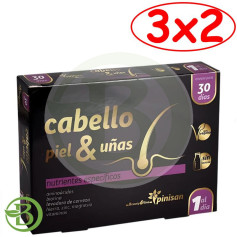 Pacote 3x2 Cabelo, Pele e Unhas Beautyline 30 Cápsulas Pinisan