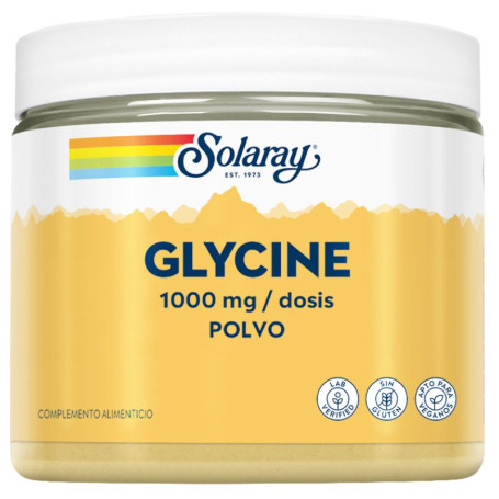Glicina em pó 1000mg 400g Solaray