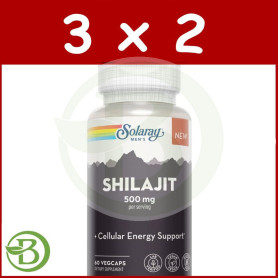 Pack 3x2 Super Shilajit 500Mg 60 Cápsulas Solaray