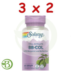 Pacote 3x2 Bb-Col (Bergamota e Berberina) 60 Cápsulas Solaray