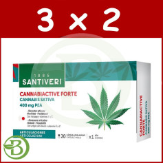 Pacote 3x2 Cannabiactive Forte 20 Cápsulas Moles Santiveri