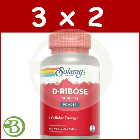 Pack 3x2 D-Ribose 150Gr. 30 Tomas Solaray