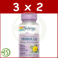 Pacote 3x2 Tribulus 450Mg. 60 Cápsulas Solaray