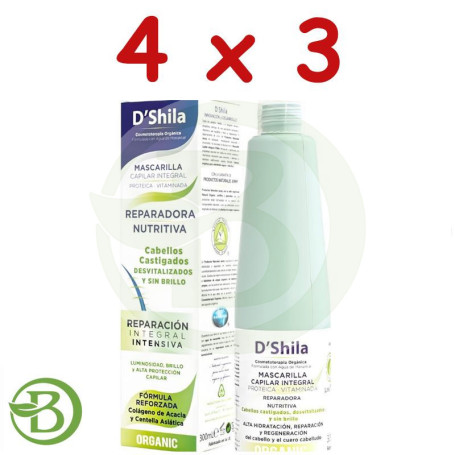 Pack 4x3 Mascarilla Integral Reparadora Nutritiva 300Ml Shila