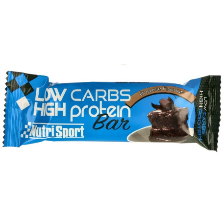 Barra de Proteína com Baixo Teor de Carboidratos Sabor Brownie 60g Nutrisport