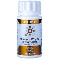Holovit Lipossomal Vitaminas D3 e K2 50 Cápsulas Equisalud