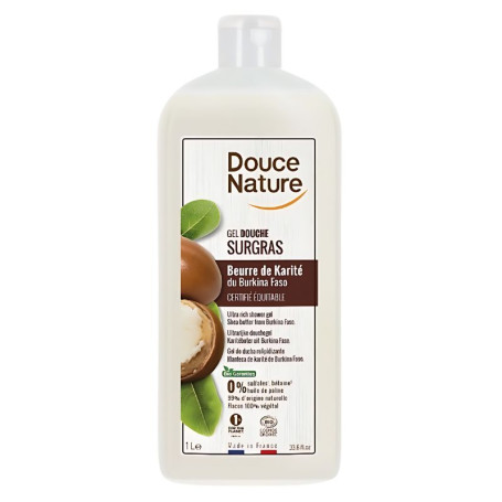 Gel de banho de manteiga de karité Douce Nature 1L Gel de banho de manteiga de karité Douce Nature 1L