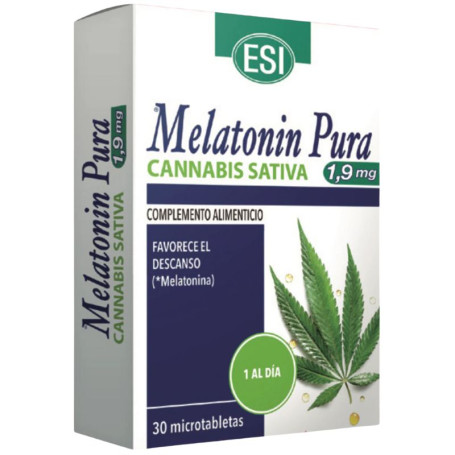 Melatonina Pura 1,9mg com Cannabis 30 Microcomprimidos Esi