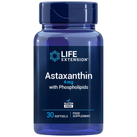 Astaxantina com Fosfolipídios 4mg 30 Cápsulas Life Extension