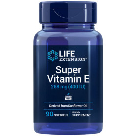 Super Vitamina E 268mg 400UI 90 Cápsulas Life Extension
