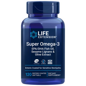 Super Ômega-3 EPA/DHA 120 Pérolas Life Extension