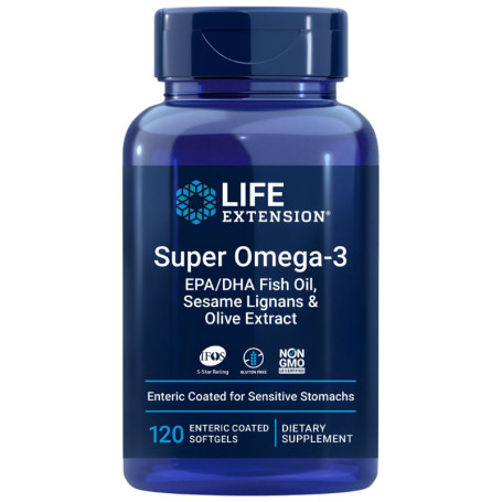 Super Ômega-3 EPA/DHA 120 Pérolas Life Extension