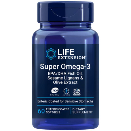 Super Ômega-3 EPA/DHA 60 Pérolas Life Extension