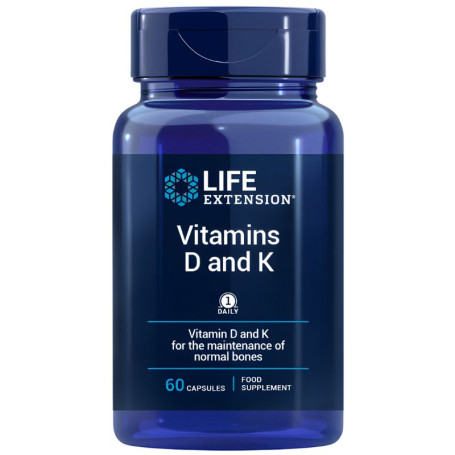 Vitaminas D e K 60 Cápsulas Life Extension