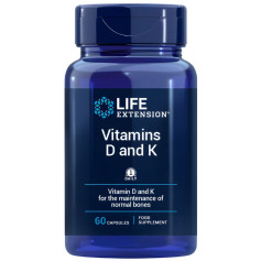 Vitaminas D e K 60 Cápsulas Life Extension