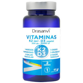 Vitamina K2+D3 60 Comprimidos Drasanvi