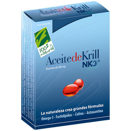 Óleo de Krill Nko 500mg 30 Pérolas 100% Natural